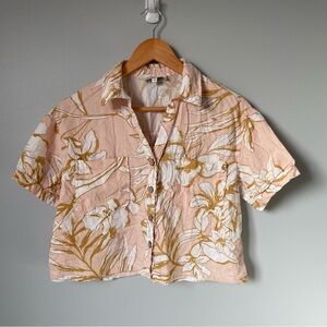 Rachel Zoe Floral Button-Up Top Size Small